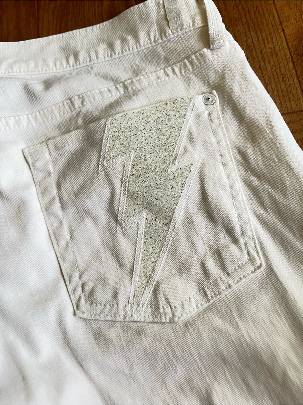 GUC 7 for All Mankind Off White Jeans with Branded Button  SZ-28
